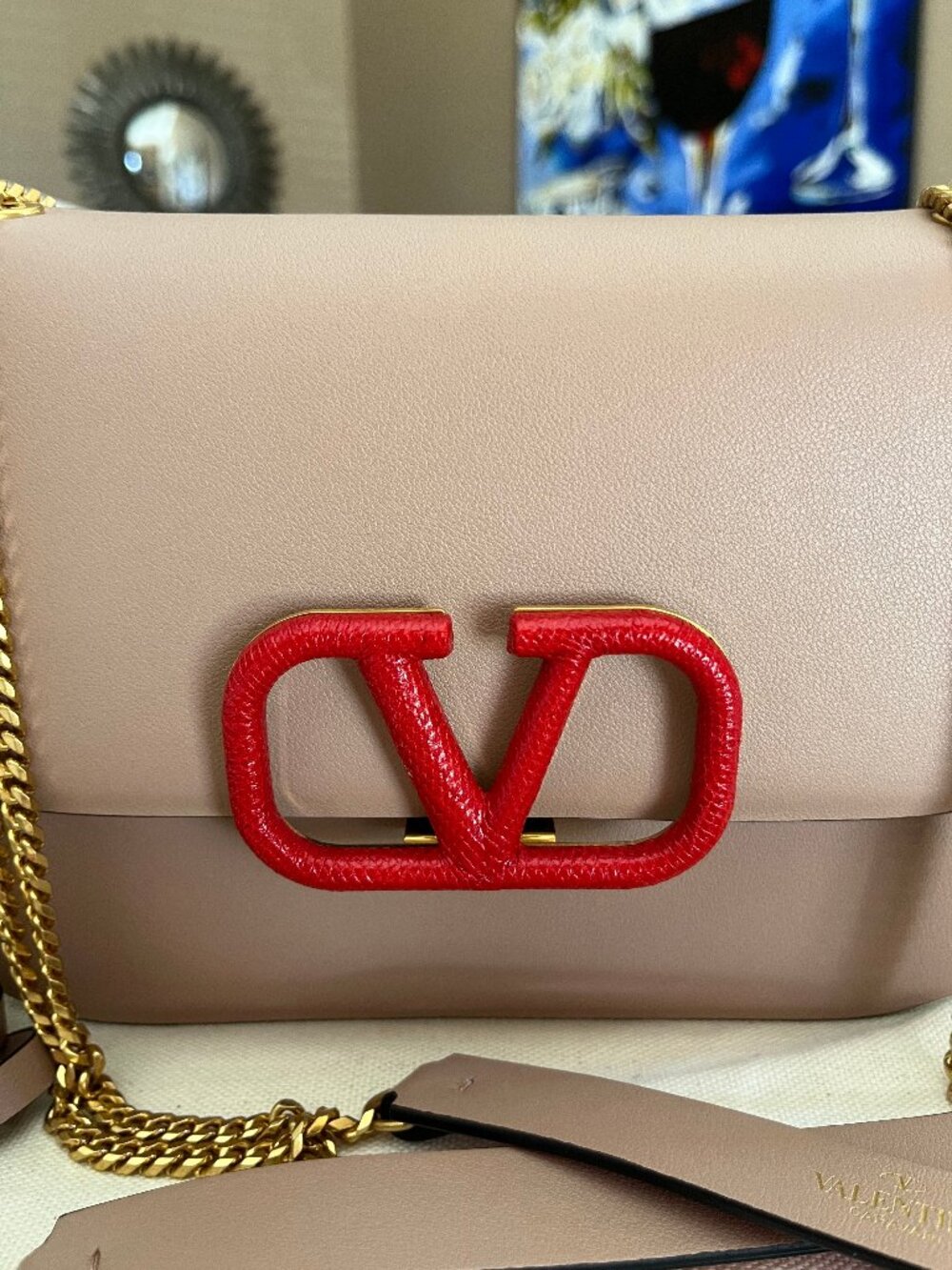 Valentino Garavani Small VLOCK Chain Shoulder Bag - Authentic - Picture 6 of 17